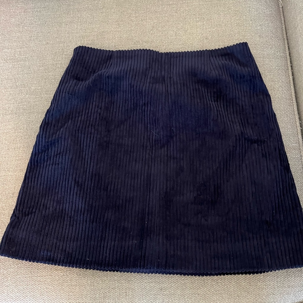 Ganni Black Corduroy Mini Skirt